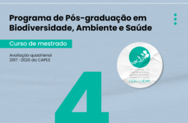 Avaliação Quadrienal da CAPES: Programa de Pós-graduação em Biodiversidade, Ambiente e Saúde (curso de mestrado) sobe conceito para 4